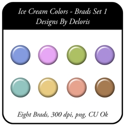 Brads Set 1 - Ice Cream Colors