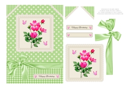 Flowers N Butterflies Birthday Topper