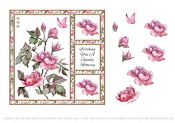 Lovely Wild Roses - Get Well Card #1