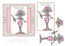 Nurse Stella Funny Get Well Topper - Card Three