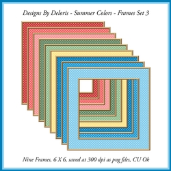 Polka Dot Frames - Set 3 (Summer Colors)