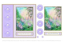 Kitten in the garden - Get Well Topper - Card Two