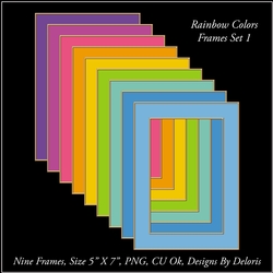 Frames Set 1 (Rainbow Color Palette)