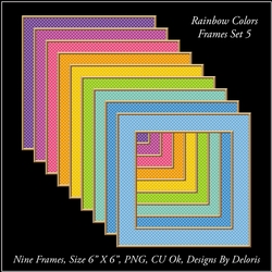 Frames Set 5 (Rainbow Color Palette)