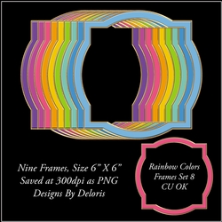 Frames Set 8 (Rainbow Color Palette)