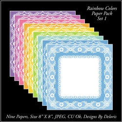 Paper Pack 1 (Rainbow Colors Palette)