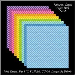 Paper Pack 2 (Rainbow Colors Palette)