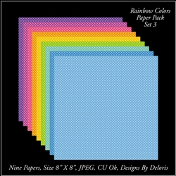 Paper Pack 3 (Rainbow Colors Palette)