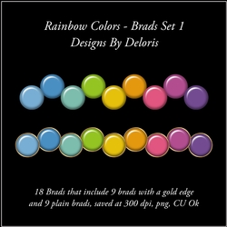 Brads Set 1 (Rainbow Colors Palette)