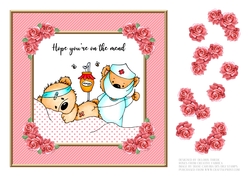 Cute Teddy Bears Get Well Topper
