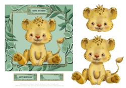 Jungle Babies Birthday Topper (Card Two)