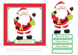 Cute Santa Holiday Toppers (Card Two)