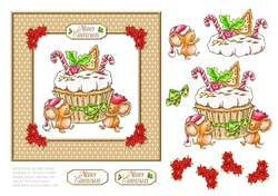 Cupcake Cuties Holiday Topper (Card Two)