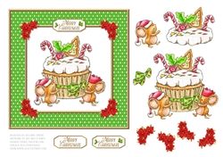 Cupcake Cuties Holiday Topper (Card Three)