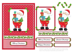 Cute Santa Holiday Toppers (Card Three)