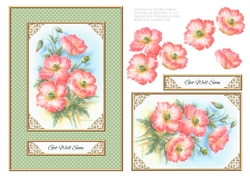 Get Well - Lovely Rob Pohl Poppies Topper (Green)