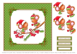 Cute Critters Holiday Topper (Card One)