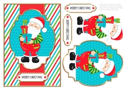 Cute Santa Holiday Topper