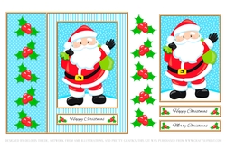 Cute Santa Holiday Topper (Card One)