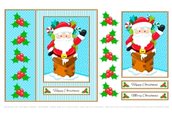 Cute Santa Holiday Topper (Card Two)