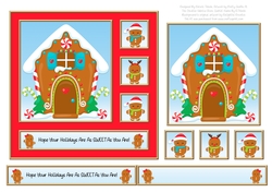 Cute Gingerbread Holiday Topper (Card One)