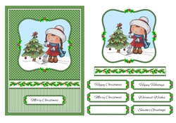 Cute Critters Holiday Topper (Card Seven)