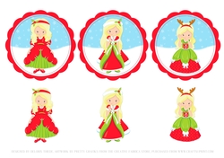 Stitched Circles Princess Toppers - Light Hair