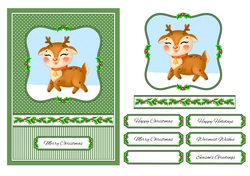 Cute Little Reindeer Holiday Topper