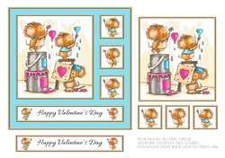 Cute Critters Valentine Topper (Blue)