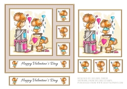 Cute Critters Valentine Topper (Tan)