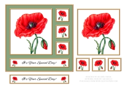 Lovely Poppies - Special Day (Green)