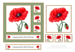 Lovely Poppies - Get Well (Green)