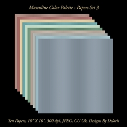 Paper Pack 3 - Stripes (Masculine Colors)