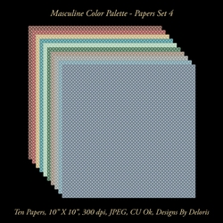 Paper Pack 4 - Small Dots (Masculine Colors)