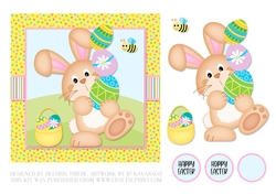 Cute Easter Bunny Topper (Card One)