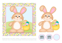Cute Easter Bunny Topper (Card Six)