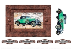 Vintage Car Birthday Or Fathers Day Topper