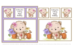 Wishing You A Beary Happy Birthday (Purple)