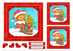 Cute Santa Bear (Red)