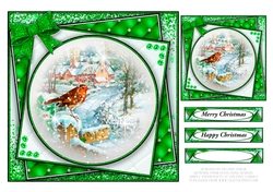 Lovely Robins In Winter (Card One)