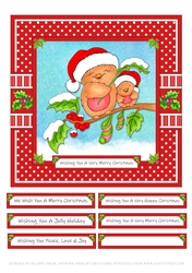Cute Little Robins Holiday Topper