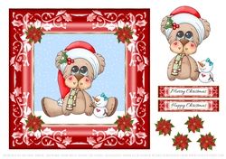 Cute Santa Bear (Red)