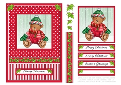 Cute Little Teddy Bear Holiday Topper
