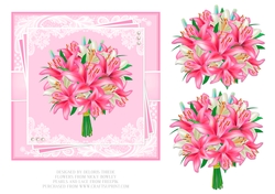 Lovely Bouquet Of Lilies On Lace