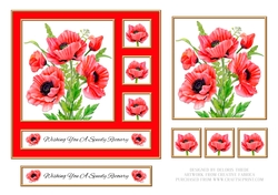 Lovely Poppies - Get Well - Red