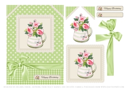 Birthday - Lovely Flowers In A Teapot