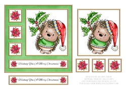 Cute Hedgehog Christmas Topper