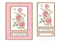 Lovely Roses Birthday Topper - Pink