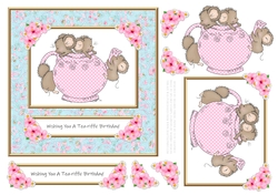 Wishing You A Tea-riffic Birthday - Shabby Chic Colors