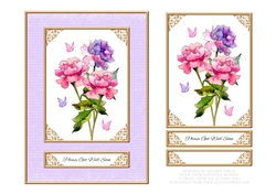 Lovely Watercolor Peonies Get Well Topper